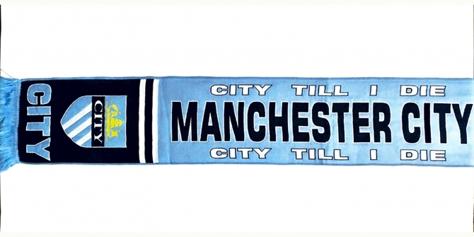Шарф фанатский футбольный Манчестер Сити